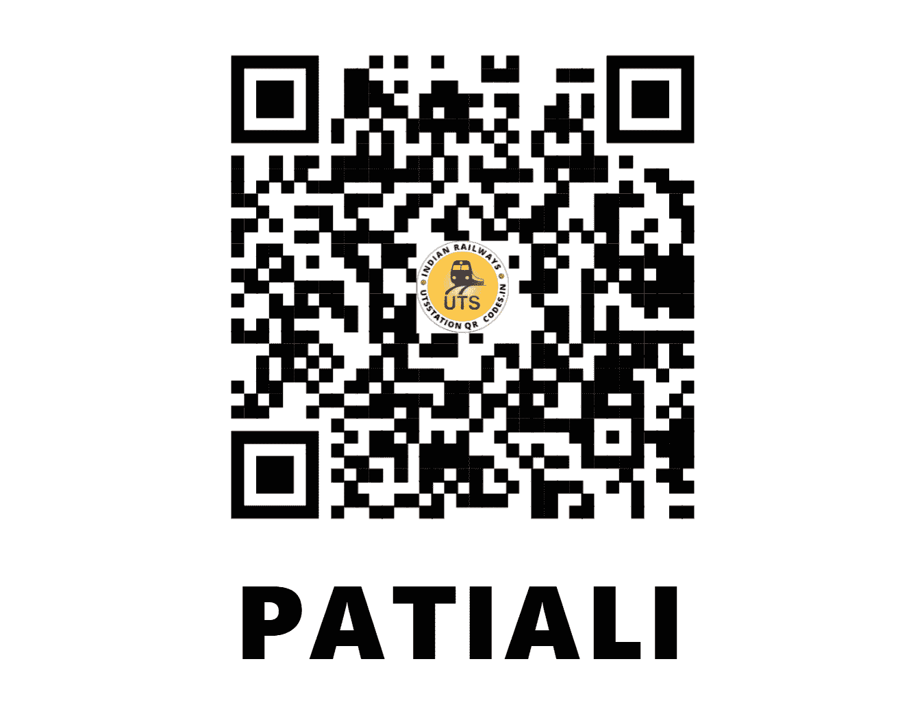 UTS QR Code for PATIALI - PTI (NE - UTTAR PRADESH)